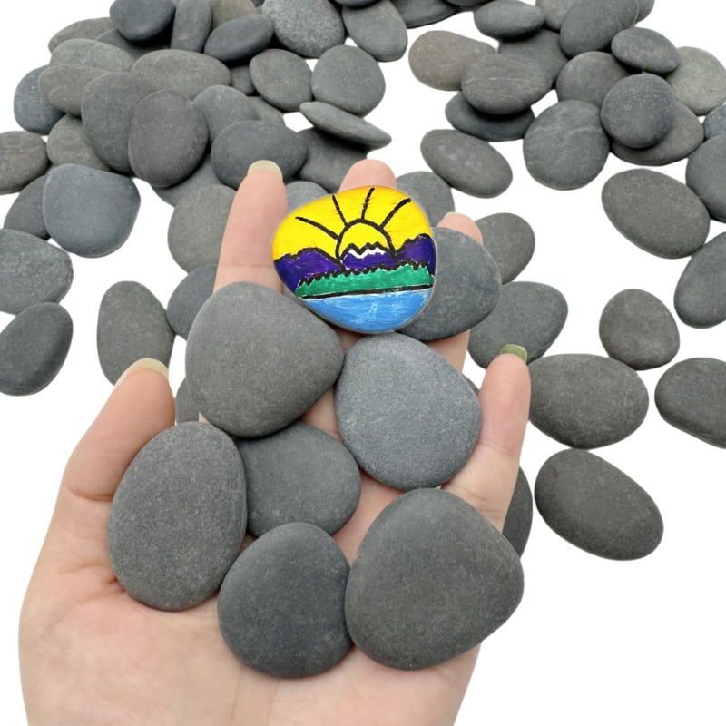 Lifetop 30PCS Painting Rocks, 3""-4"" DIY Rocks Flat & Smooth Kindness Rocks for Arts, Crafts, Decoration, Large Rocks for Painting,Hand Picked for Painting Rocks - Image 1